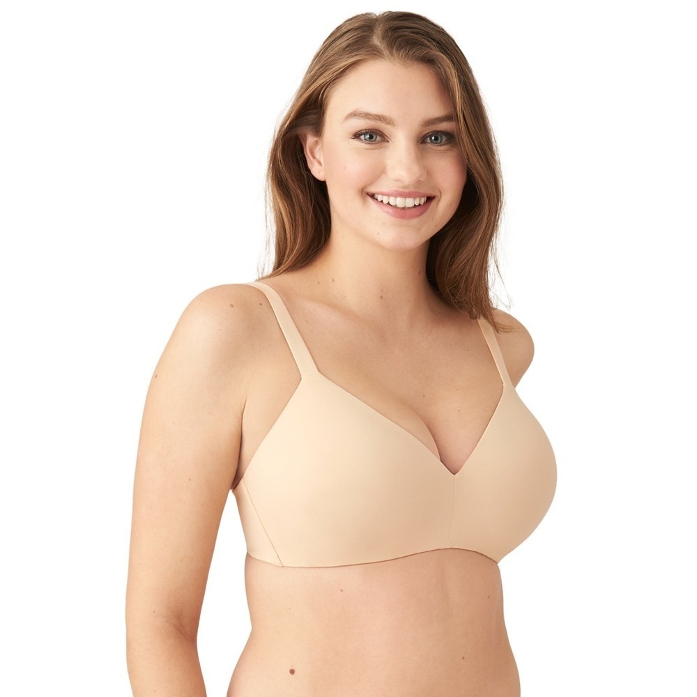 Wacoal How Perfect Wireless T-shirt Bra Sand Nude Seamless 36C 852188